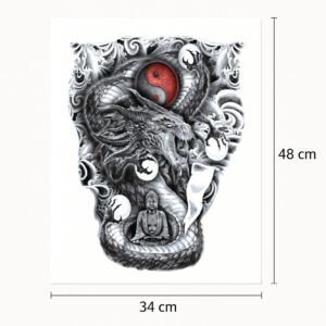 Rug tattoo meditation dragon