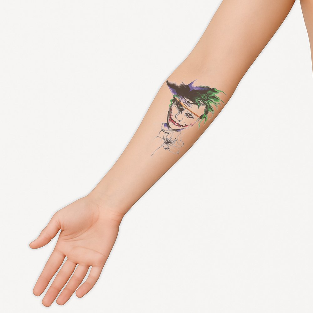 Half tattoo sleeve why so serious? - Afbeelding 2