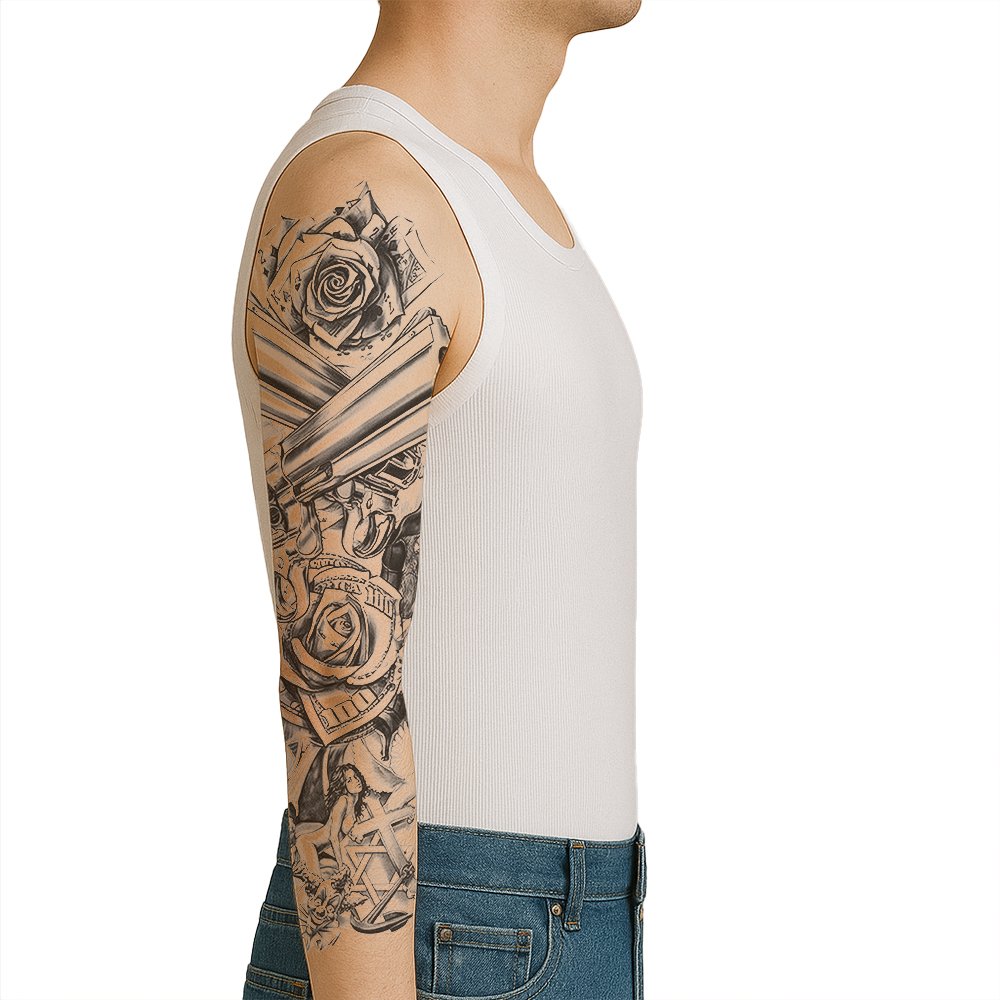 Tattoo sleeve wild west - Afbeelding 2
