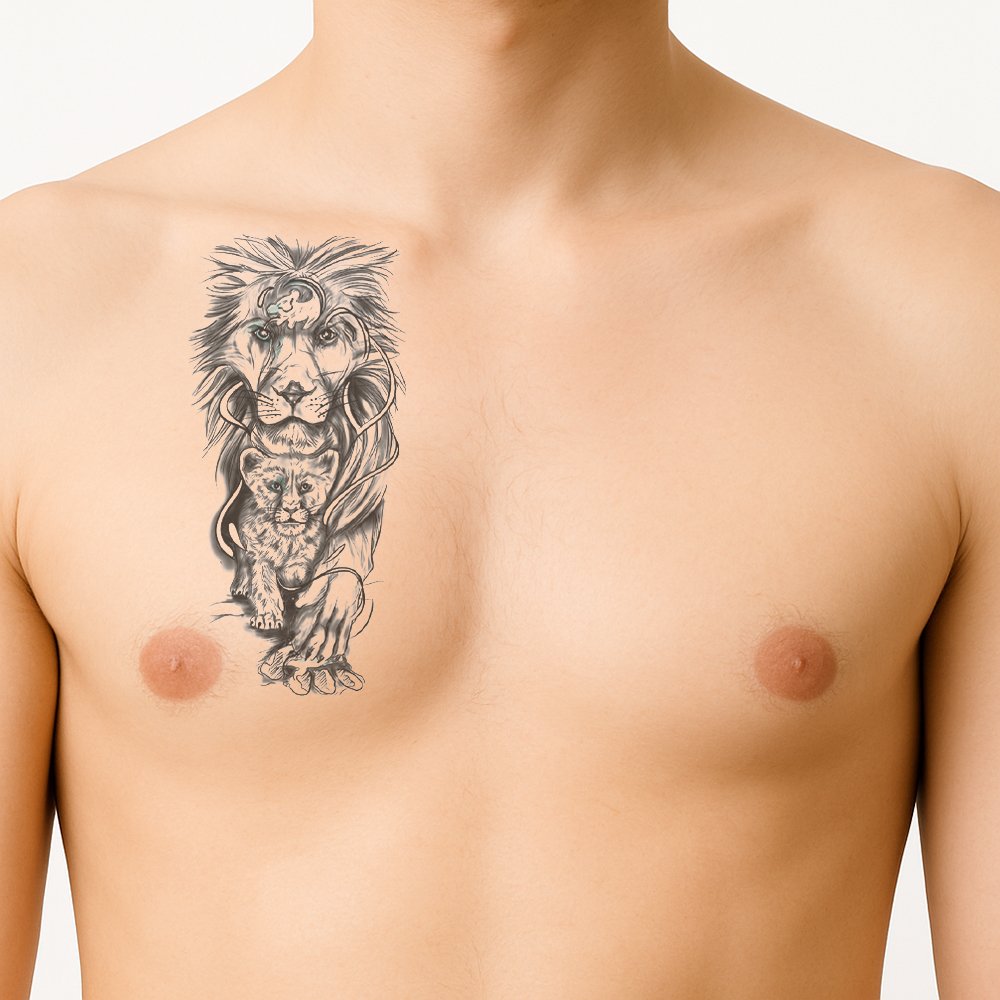 Tattoo protective lion - Afbeelding 2