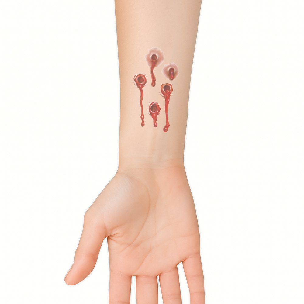 Tattoo bloody bullet hole - Afbeelding 2